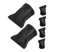 HEALEEP 6pcs Hair Dryer Nozzle Accessories Hair Dryer Concentrator Attachment Drying Nozzle Replacement Parts Concentrator Attachment Beauty Plastic Black