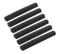 HEALEEP 6pcs Pre-slotted Plastic Guitar Nut for 8-string and Acoustic Guitars with Flat Bottom, Smooth Burr-free Surface, Quick and Easy Installation, for Recording Sessions and Practice