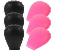 HEALEEP 6Pcs Reusable Silicone Makeup Brush Covers Protector Flexible Dustproof Cosmetic Brush Head Covers for Travel and Storage Compact Holder for Makeup