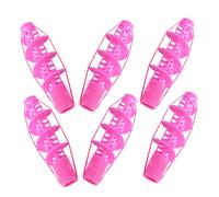 HEALEEP 6pcs Spiral Hair Rollers for Natural Hair, DIY Friendly Plastic Curling Rods with Rubber Bands, Secure Hold, for Creating Big Wave Curls at Home or Holidays