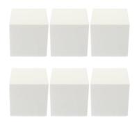 HEALEEP 6pcs White Foam Cake Dummy Set for Practicing Cake Decorating Lightweight Square Shaped Suitable for Tabletop Decorations and School Projects