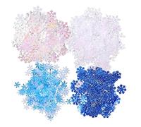 HEALEEP 700pcs Snowflakes and Confetti Christmas Tree Decorations Holiday Party Confetti Glitter Snowflakes Decorative Snowflake Wedding Snowflake Decorations Party Decorations Blue White