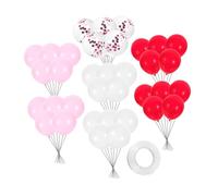 HEALEEP 80pcs Valentine's Day Balloon Decoration Set Elegant Aluminum Foil Latex Balloons for Weddings Parties Anniversaries Romantic Glittery Finish for Memorable Celebrations