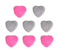 HEALEEP 8pcs Face Powder Puff Heart Shape Creative Canvas Fluff Cosmetic Puff Quick Blending for Makeup Setting