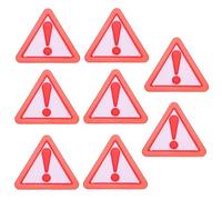 HEALEEP 8pcs Slow Moving Sign Caution Sign Triangle Plastic Reflective for Truck Slowmoving Vehicles Enhancing Safety on The Road