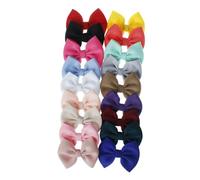 HEALEEP 9 Pairs Bowknot Hairpin Solid Color Hair Clips with Strong Grip for Elegant Bow Design Hair Accessories for Various Hairstyles and Dress-up Mixed Colors