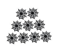 HEALEEP 9pcs Halloween Spiderweb Coasters Heat Resistant Felt Mats Versatile Decorative Cup Protectors for Festive Gatherings and Daily Use