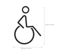 HEALEEP Acrylic Disabled Wheelchair Restroom Sign for Public Restrooms and Elevators, Direction and Indication, Convenient Accessory for Disabled Individuals