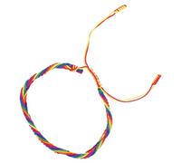 HEALEEP Adjustable Colorful Woven Rainbow Bracelet Unisex Lgbt Pride Wristband Braided Boho Style for Gay Lesbian Transgender Support