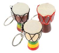 HEALEEP African Drum Keychain with Wood and Sheepskin Material Fun and Practical Keyring Accessory and Key Decor Travel Souvenir for Daily Use and Gifts