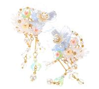 HEALEEP Ancient Style Hanfu Hair Clip Flower Tassel Hairpin Asian Hair Accessories for Women Bridal