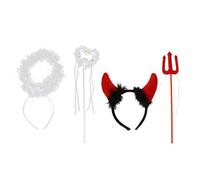 HEALEEP Angel Devil Role-playing Props Headband and Comfortable to Wear and Adults 2 Sets Easy to Put and Take, for Pageant and Cosplay Activities