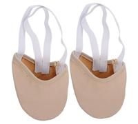 HEALEEP Antiskid Low Cut Dancing Socks for Women Xs Breathable Non Slip Ballet Floor Socks Invisible Half Sole Dance Shoes for Yoga Pilates Belly Dance Practice Beige