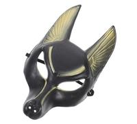 HEALEEP Anubis Mask for Halloween Masquerade Ball Vintage Egyptian Costume Accessory Plastic Full Face Cosplay Prop for Festivals Carnivals and Parties