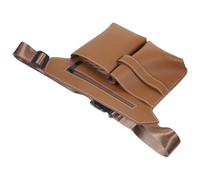 HEALEEP Barber Waist Bag Haircut Tool Leather Bag 9.8x7.5x0.8 Inch Portable Storage Pouch with Ample Space Different Pockets for Hair Stylist Daily Use