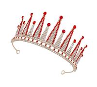 HEALEEP Baroque Crown for Brides Rhinestone Studded Wedding Tiara Vintage Elegance Hair Band Wedding Accessories for Special Occasions Birthday Crowns for Women