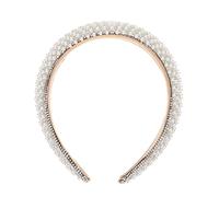 HEALEEP Baroque Style Pearl and Rhinestone Headband for Women Elegant Vintage Hair Accessory for Weddings Parties Everyday Wear Chic White Hair Hairstyles