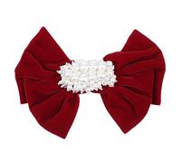HEALEEP Beautiful Bow Hair Clip 1 Piece Elegant Rhinestone Decorated Spring Clamp for Women Fashionable National Style Hair Accessory for Everyday Use