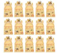 HEALEEP Bee Candy Boxes Reusable with Freshness Preservation 50pcs Paper Treat Boxes for Chocolates and Candies for Birthday and Shower Party Favors