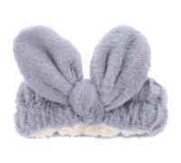 HEALEEP Blue 3d Bunny Ears Headband Plush Hairband Cute Soft Fabric Hair Accessory Secure Fit Suitable for Hair Types for Face Wash and Makeup for Women