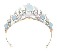 HEALEEP Blue Mermaid Crown Headband with Rhinestone Embellishments Lightweight Alloy Sea Star Design for Brides and Women Special Occasions Beach Weddings