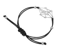 HEALEEP Braided Macrame Crystal Holder Bracelet for Men Adjustable Rope Jewelry Metal Stone Cage Pendant, Natural Raw Crystal Pendant String for Gemstone Display and Jewelry Making