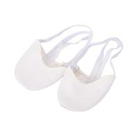 HEALEEP Breathable Slip Low Cut Dance Socks for Women and Elastic Ballet Floor Socks with Ankle Tie Comfortable Half Sole Dancing Shoes for Yoga Pilates Belly Dance White