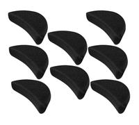 HEALEEP Breathable Sweat-Absorbing Soft Sponge Shoe Toe Fillers for High Heels, Thickened Black Toe Inserts, Universal Size, 4 Pairs Relief Front Foot Cushions
