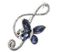 HEALEEP Brooch Pin Stylish Collar Accessory Brooch Vintage Butterfly Music Note Sparkling Rhinestone Embellishment, Sturdy Alloy Metal for Weddings and Business Meetings for Men