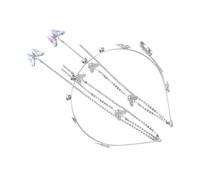HEALEEP Butterfly Tassel Headband Elegant Head Jewelry for Women Unique Decorative Hair Hoop for Festivals Parties Weddings Shiny Crystal Accents Fairy Accessories