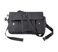 HEALEEP Canvas Makeup Brush Bag Organizer Black Canvas Storage Case with Belt Strap, Large Capacity Cosmetic Pouch Easy to Open and Close, Design and Practical for Travel