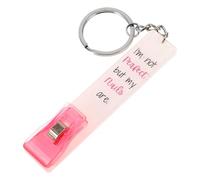 HEALEEP Card Puller for Long Nails Keychain with User-friendly Design and Secure Attachment, Acrylic and Zinc Alloy Material, Stylish Keyring for A Wide Range of Occasions