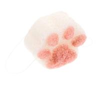 HEALEEP Cartoon Cat Paw Foam Shower Sponge, Soft Cotton Bath Foaming Pouf for Face and Body, Portable Facial and Body Bath Ball for Sensitive Skin Care