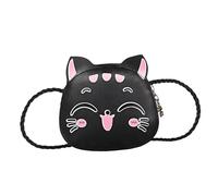 HEALEEP Cartoon Cat PU Leather Coin Purse Shoulder Bag for Cute Crossbody Messenger Bag for Practical Small Wallet for Travel and Shopping