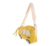 HEALEEP Cartoon Crossbody Bag Mini Shoulder Purse with Zipper Strap for Little Lovely Yellow Car Design Storage Pouch for Candy Snacks and Keys