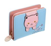 HEALEEP Cartoon Cute Cat Coin Wallet Small Soft Material for Daily Use Portable Card Organizer for Holding Change and Bank Cards