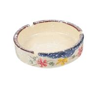 HEALEEP Ceramic Ashtray Japanese Style Underglaze Art Ash Holder Simple Vintage Design Compact for Home Desktop Use