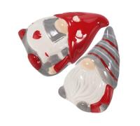 HEALEEP Ceramic Gnome Salt and Pepper Shakers Cute Condiment Bottles for Kitchen Seasoning Compact Spice Jar for Pepper and Salt Storage Practical Home Cooking