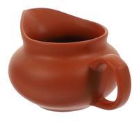 HEALEEP Ceramic Milk Kettle Pouring Jug Red Small Vintage Dispenser Cup for Home Kitchen and Restaurant Serving