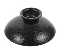 HEALEEP Ceramic Replacement Lid for Teapot and Tea Cup Heat-Resistant Black Ceramic Cover with Leak-Resistant Design Versatile Kitchen Accessory for Home Parties and Camping