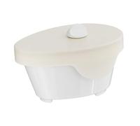 HEALEEP Ceramic Steaming Basket for Cooking with Intelligent Control, Fan Shaped Tray for Steaming Dumplings and Vegetables, Suitable for Kitchen Use, White Silicone Steamer