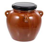 HEALEEP Ceramic Storage Pot Fine Workmanship Large Capacity with Sealing Lid Pickles Canister for Preserves and Jellies Storage for Home and Restaurant Use