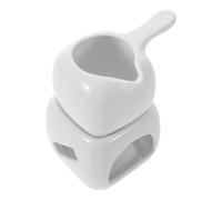 HEALEEP Ceramic Wax Melt Burner with Precise Temperature Regulation White Aroma Diffuser Versatile Essential Oil Heater and Tea Light Candle Holder for Home and Beauty Salons