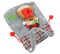 HEALEEP Christmas Party Favor Bags Elk Type Pouches Comfortable Touching Feeling with Handle Design, Non-woven Fabric for Small Jewelleries and Gifts for Holiday Storage and Presents