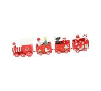 HEALEEP Christmas Wooden Train Decoration Festive Wooden Toy for Desktop Display and Holiday Decor Xmas for Boys and Girls and Adults Charming Christmas Atmosphere