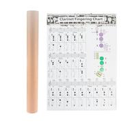 HEALEEP Clarinet Fingering Guide for Beginners Chord Practice Chart Coated Paper and Learning Aid, Portable Clarinet Note Chart Music Practice and Theory Study
