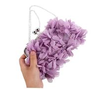 HEALEEP Clutch Bag for Women Elegant Lightweight Purse with Chain Strap Kiss Lock Handbag for Weddings Proms and Formal Events