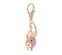 HEALEEP Colored Pig Shaped Keychain Pendant Rhinestone Studded Key Ring Decor for Bags Cute Animal Keychain and Portable and Lightweight Design for Animal Lovers