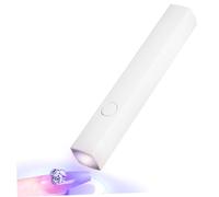 HEALEEP Compact Rechargeable Mini UV Nail Lamp for Gel Polish Portable LED Nail Drying Light with Easy One Button Operation Fast Curing for Manicure and Salon Use Travel Friendly