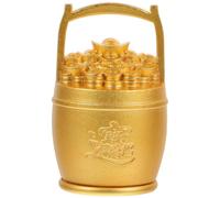 HEALEEP Copper Chinese Treasure Basin Ornament Cornucopia Wealth Bucket Sculpture for Home and Office Decor Dining Table Decoration Copper Craft for Feng Shui Prosperity Display